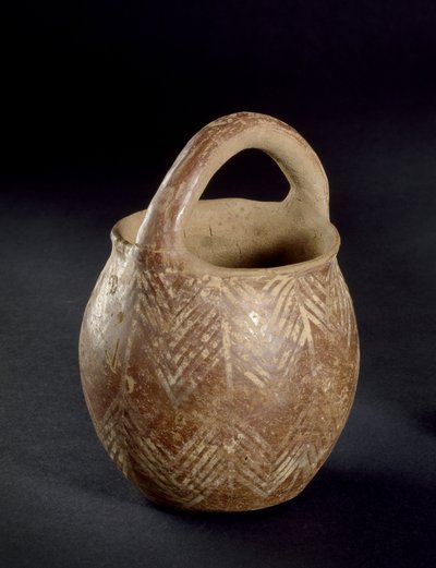 Vaso semplice con manico ad anello da Naqada I Period Egyptian